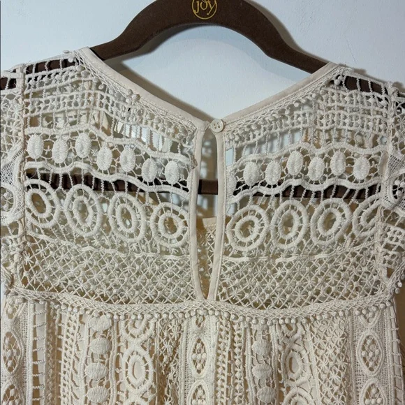 Maeve Crochet Tunic Dress - Sand - XSP - Cotton - Picture 8 of 12